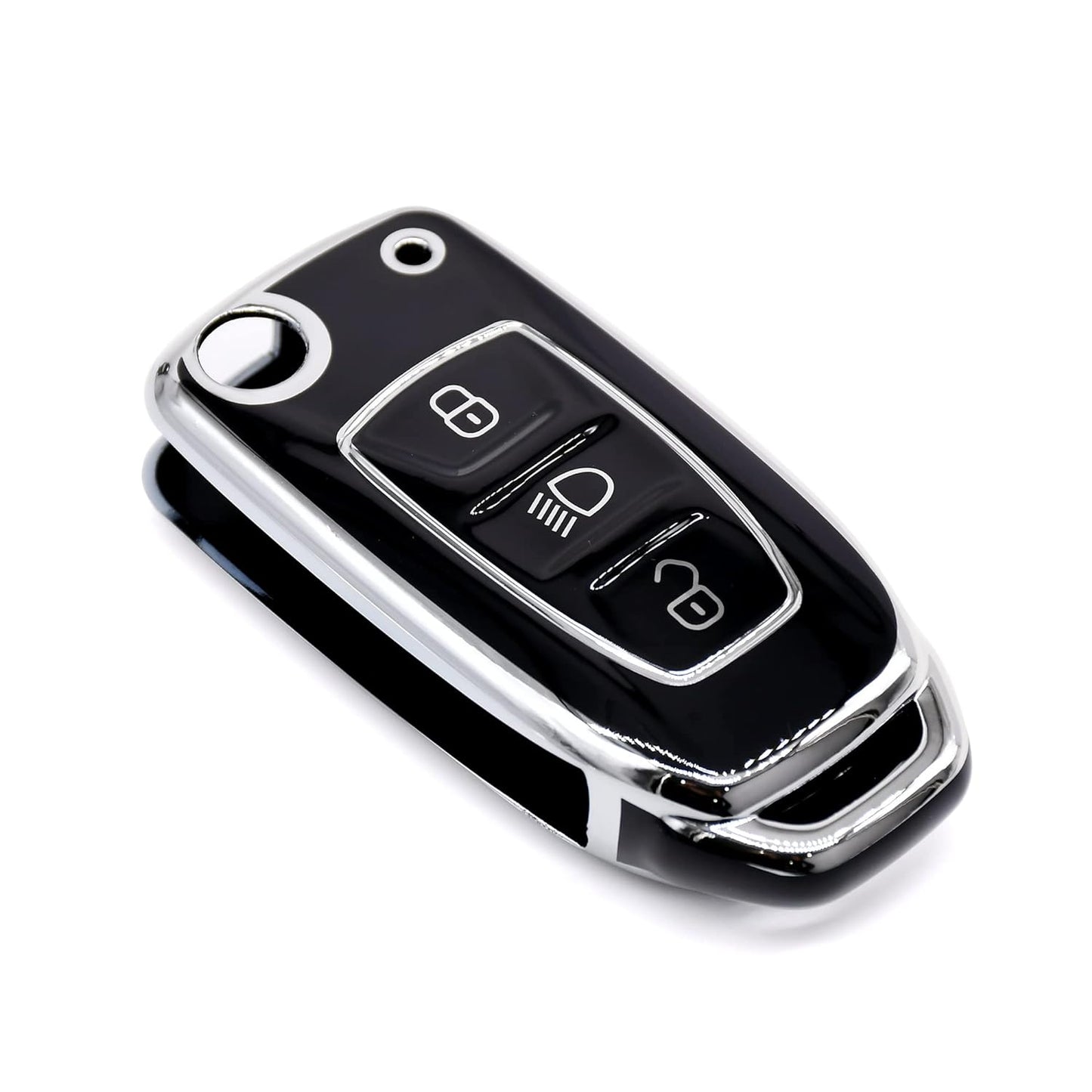 
                  
                    KMH Silver Border TPU Key Cover Compatible for Tata Tiago| Nexon| Altroz| Safari| Zest | Bolt | Tigor | Punch | Hexa 3 Button Smart Key case (Pack Of 2)-TPU SILVER KEY COVER-KMH-CARPLUS
                  
                