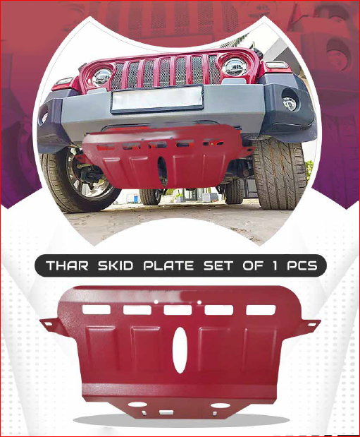 KMH Skid Plate for Mahindra Thar (Set of 1Pc)-SKID PLATE-KMH-CARPLUS
