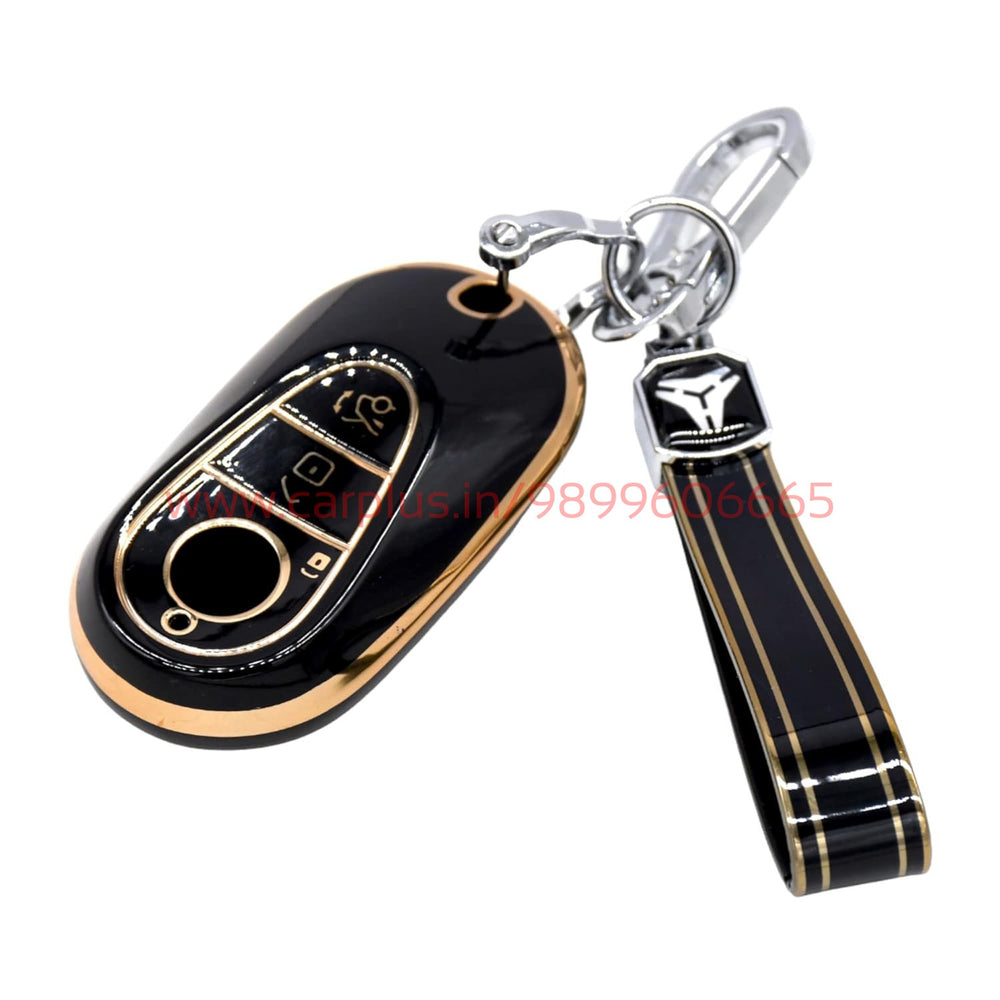 
                  
                    KMH - Soft TPU Gold Pattern Styling Car Remote Key Cover Case Compatible for New Mercedes Benz S Class | E Class Key Cover-TPU GOLD KEY COVER-KMH-TPU KEY COVER-Black with Keychain-CARPLUS
                  
                