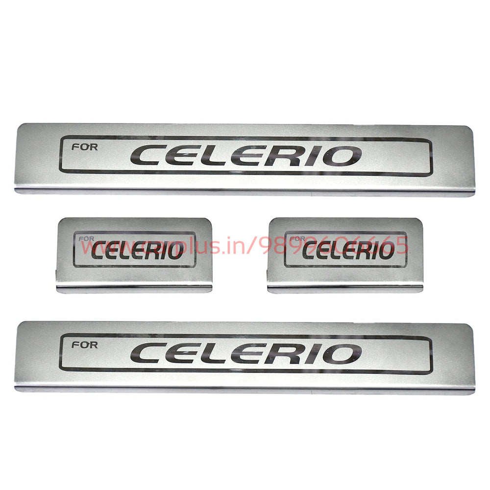 KMH Stainless Steel Door Sill Plate For Maruti Suzuki Celerio-DOOR SILL PLATES(LIGHT)-KMH-DOOR SILL PLATES(LIGHT)-CARPLUS