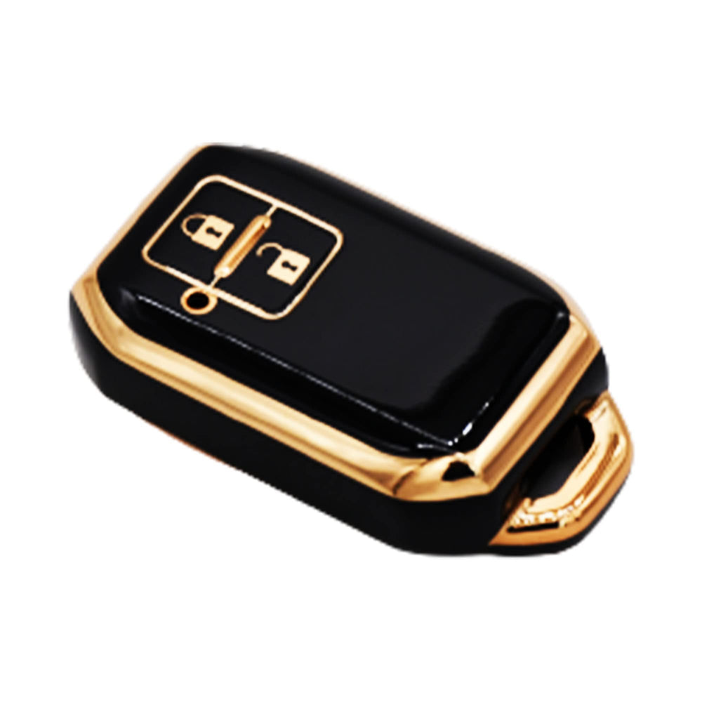 
                  
                    KMH TPU Gold Car Key Cover Compatible for Maruti Suzuki Grand Vitara, XL6, Swift, Brezza, Celerio, Ignis, Ertiga, Dzire Smart Key (Pack of 2, Black-Red)-TPU GOLD KEY COVER-KMH-CARPLUS
                  
                