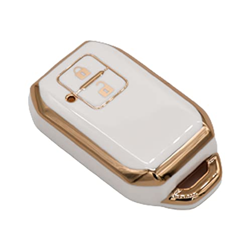 
                  
                    KMH TPU Gold Car Key Cover Compatible for Maruti Suzuki Grand Vitara, XL6, Swift, Brezza, Celerio, Ignis, Ertiga, Dzire Smart Key (Pack of 2, White-Red)-TPU GOLD KEY COVER-KMH-CARPLUS
                  
                