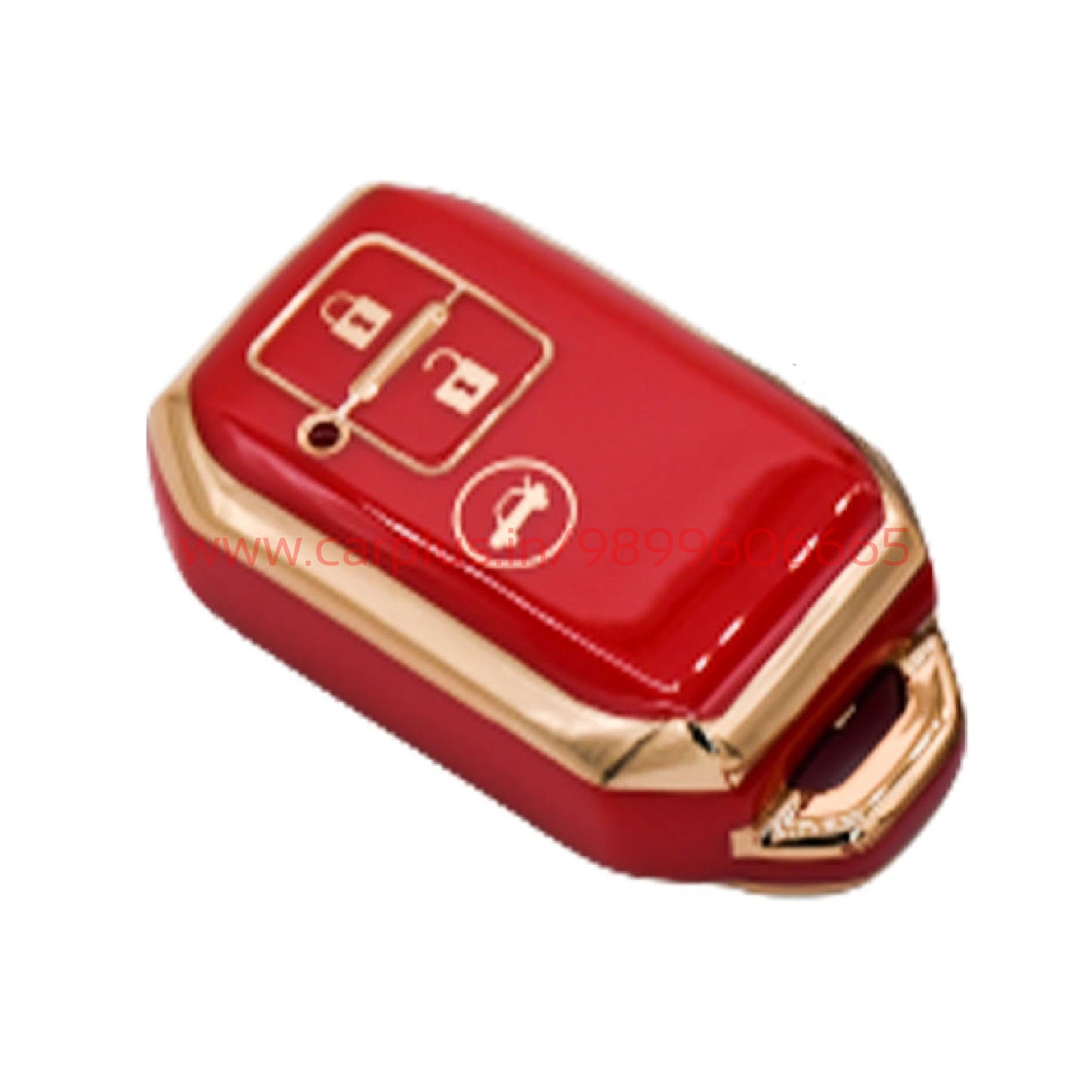 
                  
                    KMH TPU Gold Car Key Cover Compatible for Maruti Suzuki Swift, Dzire, Baleno, Ertiga 3 Button Smart Key Cover-TPU GOLD KEY COVER-KMH-TPU KEY COVER-Red-CARPLUS
                  
                