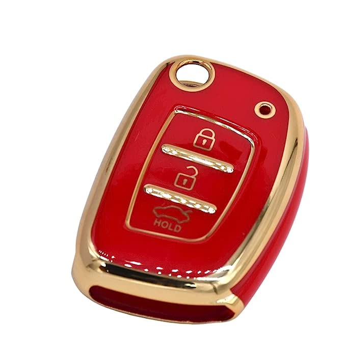 
                  
                    KMH - TPU Gold Car Key Cover Compatible for Venue, Creta, Aura, Elite i20, Active i20, Xcent 3 Button Smart Key Cover-TPU GOLD KEY COVER-KMH-CARPLUS
                  
                