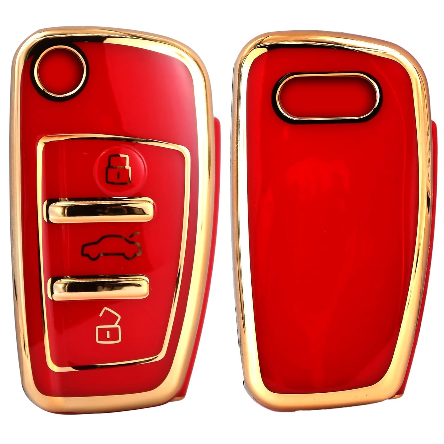 
                  
                    KMH TPU Gold Car Key Cover Compatible with Audi A1 A3 A6 Q2 Q3 Q7 TT TTS R8 S3 S6 RS3 Smart Key Cover (Pack of 2, Black-Red)-TPU GOLD KEY COVER-KMHGKY-KC-57-BKRD-CARPLUS
                  
                