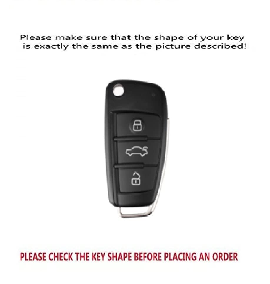 
                  
                    KMH TPU Gold Car Key Cover Compatible with Audi A1 A3 A6 Q2 Q3 Q7 TT TTS R8 S3 S6 RS3 Smart Key Cover (Pack of 2, Black-White)-TPU GOLD KEY COVER-KMH-CARPLUS
                  
                
