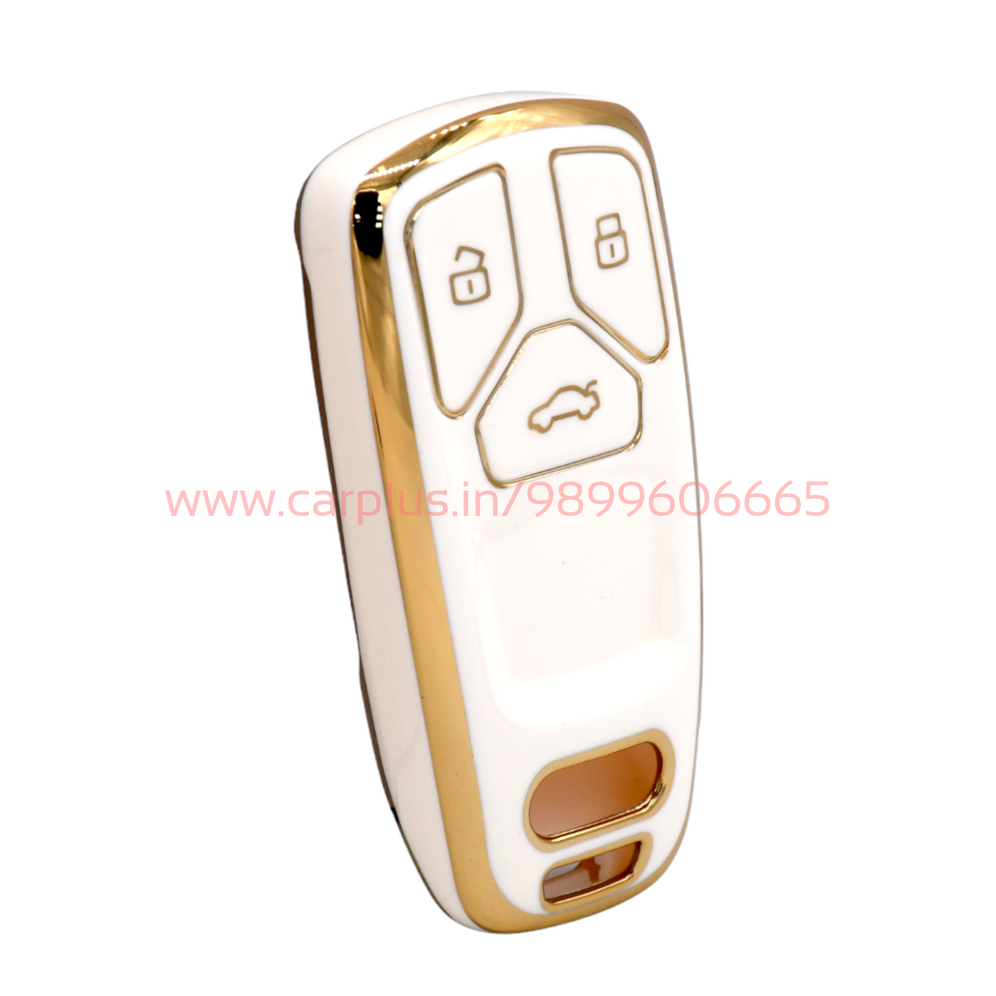 
                  
                    KMH TPU Gold Car Key Cover Compatible with Audi A4 TT TTS Q7 2016 2017 Key cover-TPU GOLD KEY COVER-KMH-KEY COVER-White-CARPLUS
                  
                