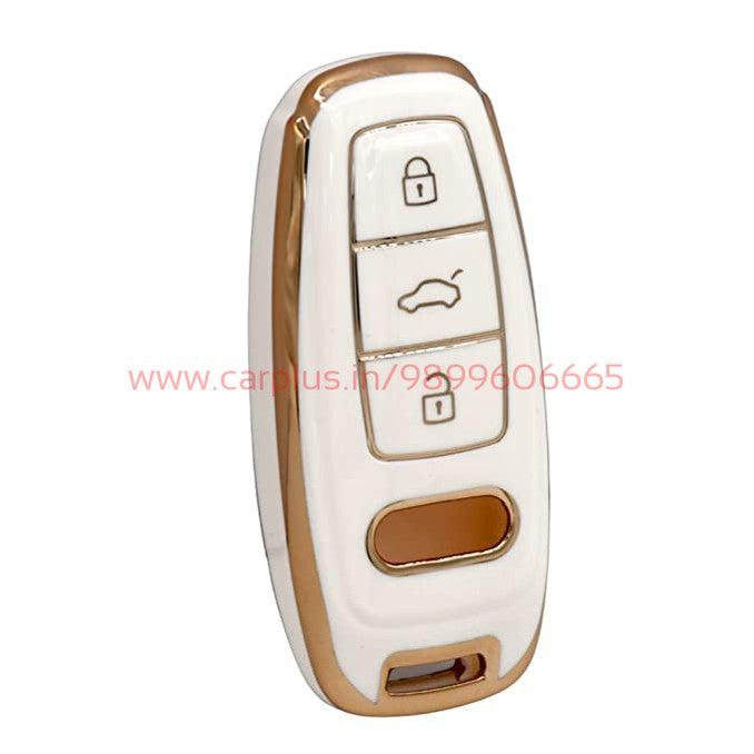 
                  
                    KMH TPU Gold Car Key Cover Compatible with Audi Smart Key Cover case-TPU GOLD KEY COVER-KMH-KEY COVER-White-CARPLUS
                  
                