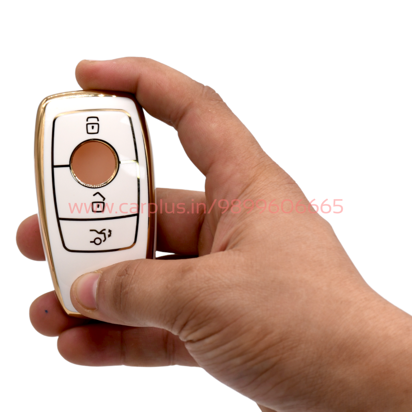 
                  
                    KMH - TPU Gold Car Key Cover Compatible with Benz E Series and S Series 3 Button Smart Key Cover-TPU GOLD KEY COVER-KMH-KEY COVER-Black-CARPLUS
                  
                