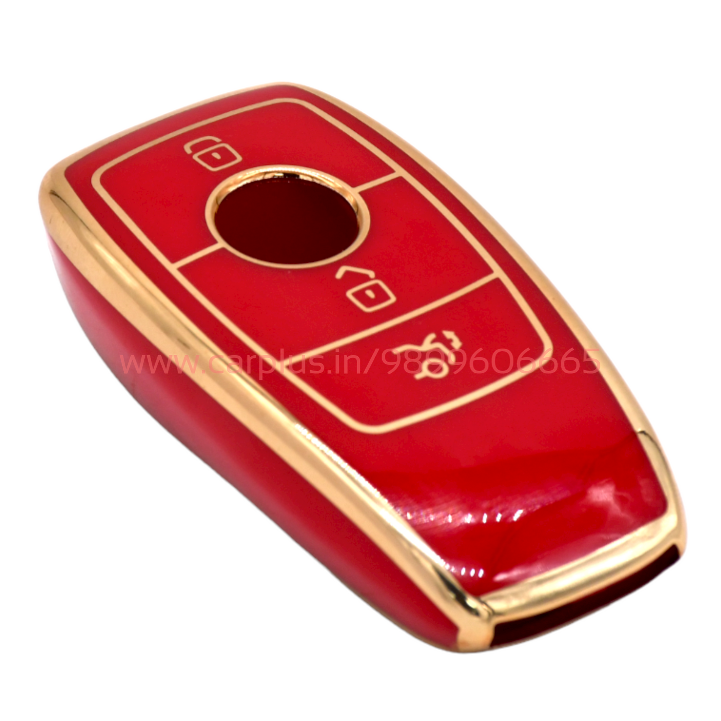 
                  
                    KMH - TPU Gold Car Key Cover Compatible with Benz E Series and S Series 3 Button Smart Key Cover-TPU GOLD KEY COVER-KMH-KEY COVER-Red-CARPLUS
                  
                