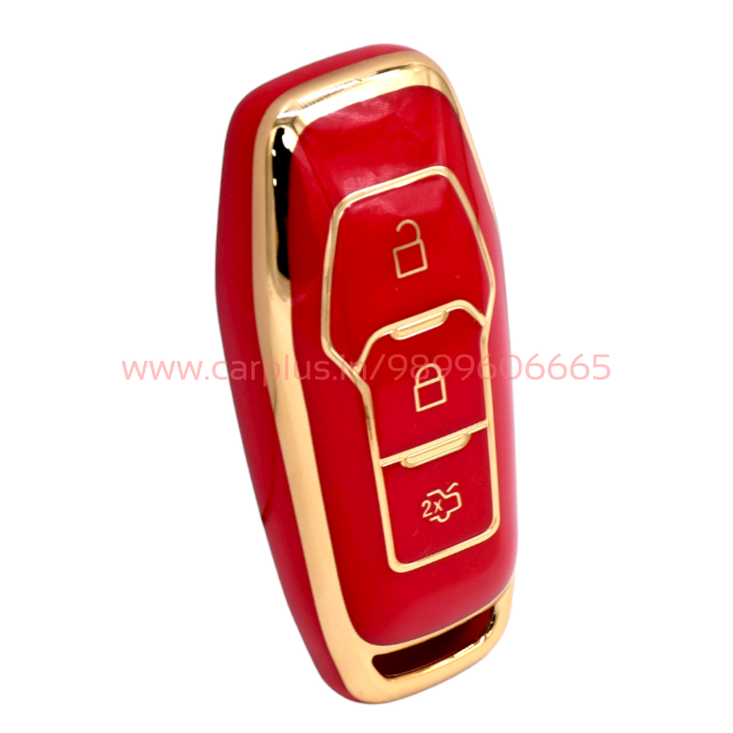
                  
                    KMH - TPU Gold Car Key Cover Compatible with Ford 3 Push Button Smart Key-TPU GOLD KEY COVER-KMH-KEY COVER-Red-CARPLUS
                  
                