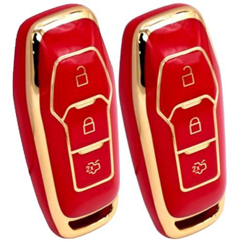
                  
                    KMH - TPU Gold Car Key Cover Compatible with Jeep Compass Trailhawk 3 Push Button Smart Key Cover (Pack of 2,Red)-TPU GOLD KEY COVER-KMH-CARPLUS
                  
                