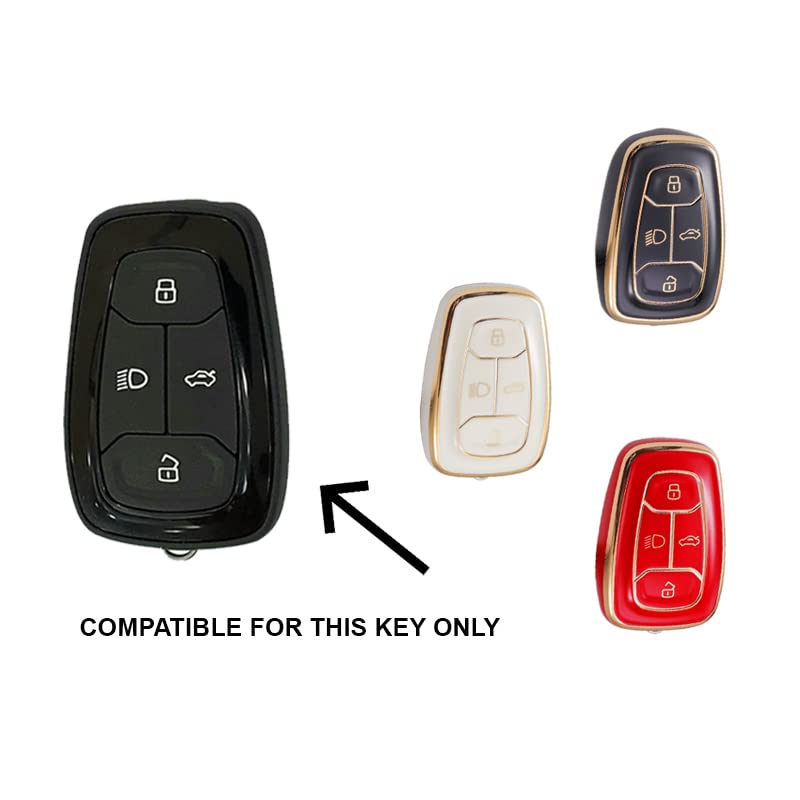 
                  
                    KMH - TPU Gold Car Key Cover Compatible with Tata Nexon, Harrier, Safari, Altroz, Tigor EV, Punch, Tiago EV Electric 4 Button Smart Key (Pack of 2, Black-Red)-TPU GOLD KEY COVER-KMH-CARPLUS
                  
                