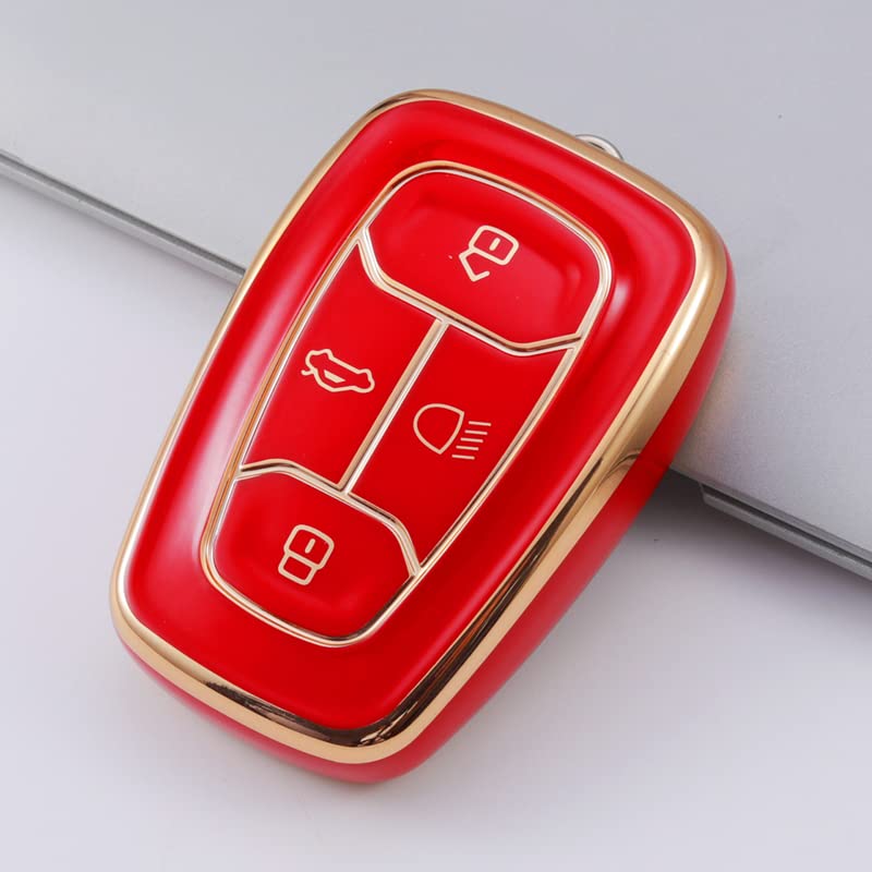 
                  
                    KMH - TPU Gold Car Key Cover Compatible with Tata Nexon, Harrier, Safari, Altroz, Tigor EV, Punch, Tiago EV Electric 4 Button Smart Key (Pack of 2, Red)-TPU GOLD KEY COVER-KMH-CARPLUS
                  
                