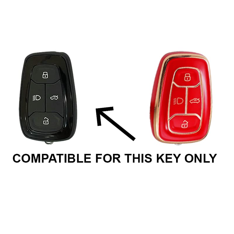 
                  
                    KMH - TPU Gold Car Key Cover Compatible with Tata Nexon, Harrier, Safari, Altroz, Tigor EV, Punch, Tiago EV Electric 4 Button Smart Key (Pack of 2, Red)-TPU GOLD KEY COVER-KMH-CARPLUS
                  
                