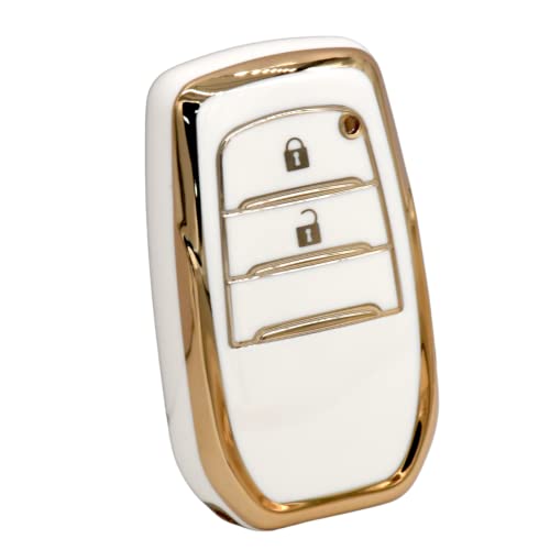 
                  
                    KMH - TPU Gold Car Key Cover Compatible with Toyota Innova Crysta 2 Button Smart Key Cover-TPU GOLD KEY COVER-KMH-CARPLUS
                  
                