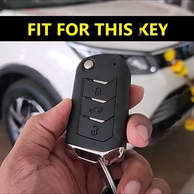 
                  
                    KMH - TPU Gold Car Key Cover Compatible with with Mahindra New Scorpio 2022, XUV 700, Thar 2020, Tuv-300, Marazzo, Scorpio 2019, Bolero 2020 3 Push Button Smart Key (Pack of 2, Black)-TPU GOLD KEY COVER-KMH-CARPLUS
                  
                