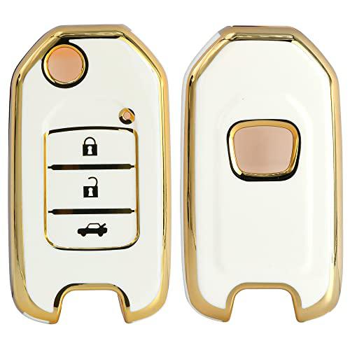 
                  
                    KMH-TPU Gold Key Cover Compatible for Honda City, WR-V, Jazz 3 Button Smart Key Cover-gola-CARPLUS-CARPLUS
                  
                