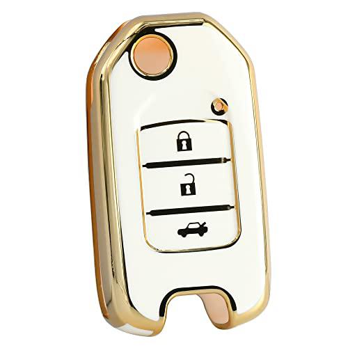 
                  
                    KMH-TPU Gold Key Cover Compatible for Honda City, WR-V, Jazz 3 Button Smart Key Cover-gola-CARPLUS-CARPLUS
                  
                