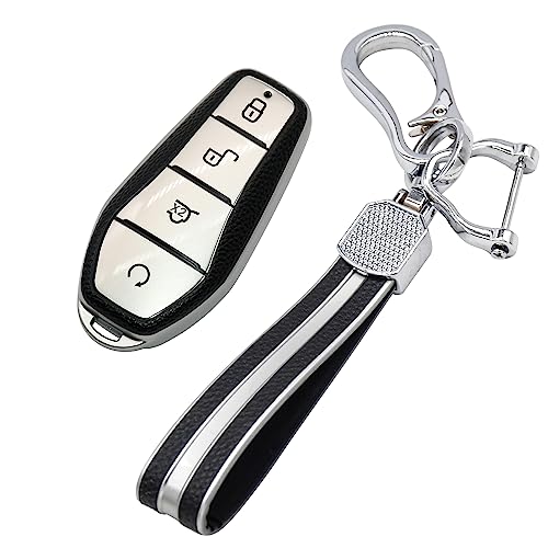 
                  
                    KMH TPU LKC for BYD(BYD-D09H)-Silver-TPU LEATHER KEY COVER-KMH-Silver with Keychain-CARPLUS
                  
                