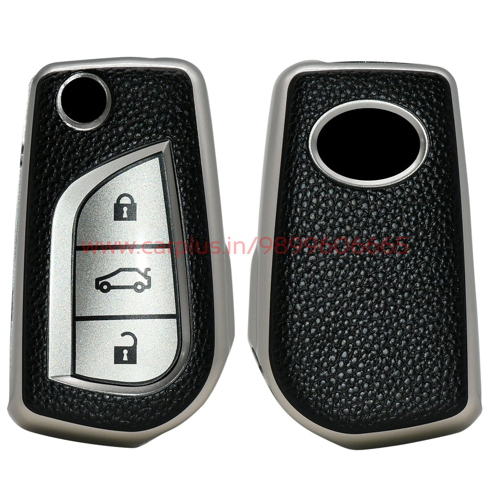 KMH TPU LKC for Toyota(TYT-C09H)-Silver-TPU LEATHER KEY COVER-KMH-CARPLUS