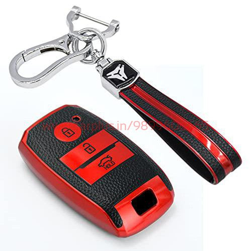 
                  
                    KMH TPU Leather Key Cover for KIA (KIA-A09H-C03)-TPU LEATHER KEY COVER-KMH-TPU KEY COVER-Red with Keychain-CARPLUS
                  
                