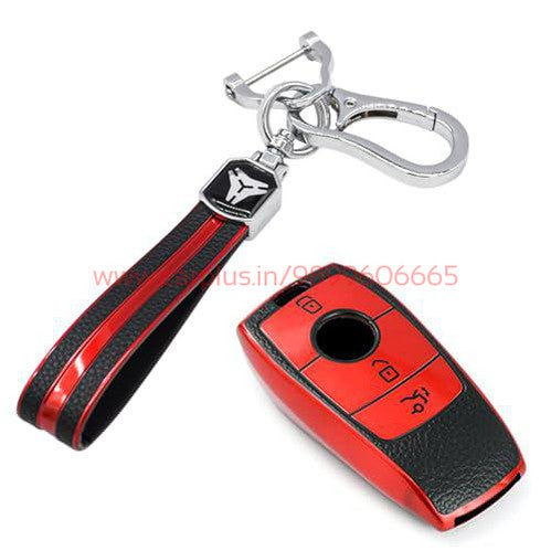 
                  
                    KMH TPU Leather Key Cover for Mercedes Benz (B09H-L03)-TPU LEATHER KEY COVER-KMH-TPU KEY COVER-Red with Keychain-CARPLUS
                  
                