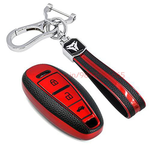 
                  
                    KMH TPU Leather Key Cover for Suzuki (SZK-A09H-C03)-TPU LEATHER KEY COVER-KMH-TPU KEY COVER-Red with Keychain-CARPLUS
                  
                