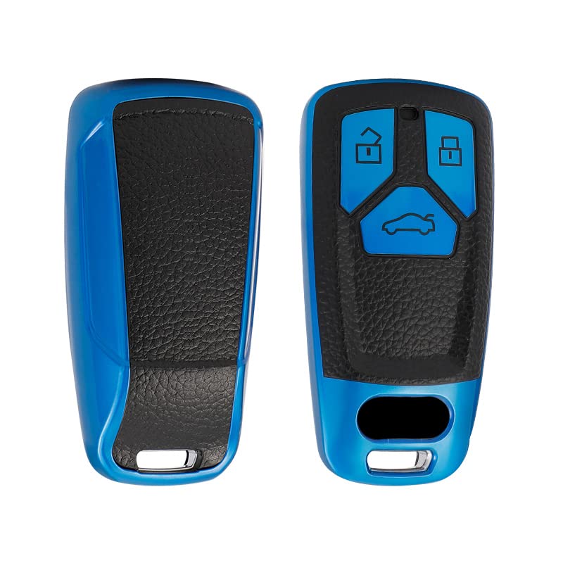 
                  
                    KMH - TPU Leather Pattern Key Cover Compatible with Audi A6 Smart Key (Pack of 2,Blue-Green)-TPU LEATHER KEY COVER-KMH-CARPLUS
                  
                