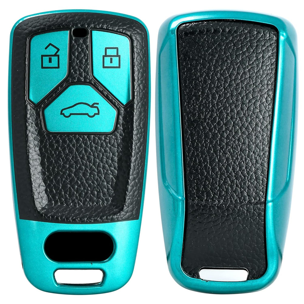 
                  
                    KMH - TPU Leather Pattern Key Cover Compatible with Audi A6 Smart Key (Pack of 2,Green)-TPU LEATHER KEY COVER-KMH-CARPLUS
                  
                