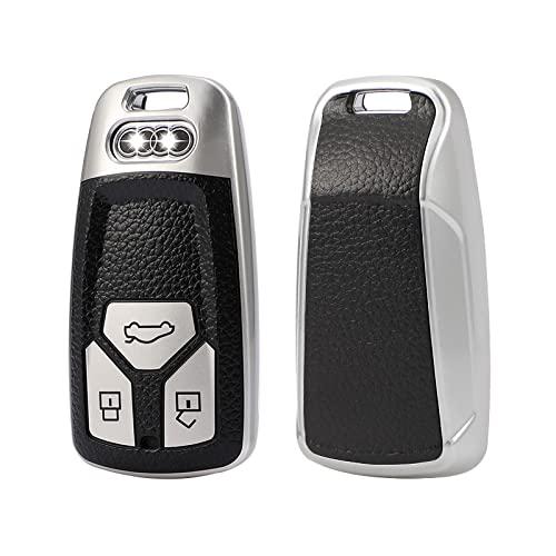 
                  
                    KMH - TPU Leather Pattern Key Cover Compatible with Audi A6 Smart Key (Pack of 2,Red-Silver)-TPU LEATHER KEY COVER-KMH-CARPLUS
                  
                