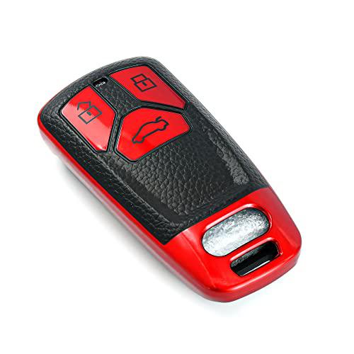 
                  
                    KMH - TPU Leather Pattern Key Cover Compatible with Audi A6 Smart Key (Pack of 2,Red)-TPU LEATHER KEY COVER-KMH-CARPLUS
                  
                