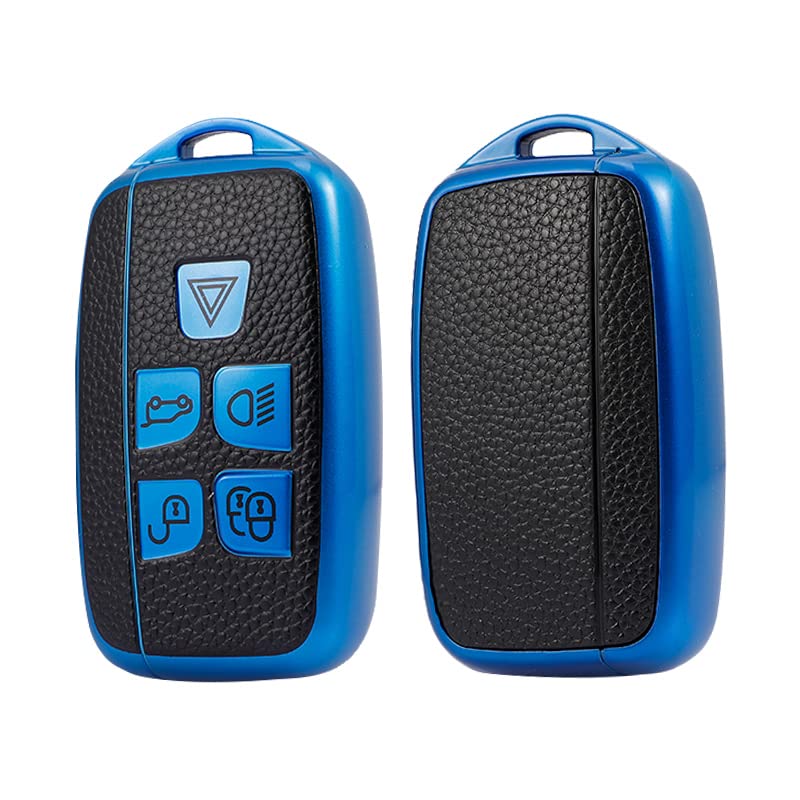 
                  
                    KMH - TPU Leather Pattern Key Cover Compatible with Land Rover and Jaguar 3 Button Smart Key (Pack of 2,Blue-Green)-TPU LEATHER KEY COVER3-kmh-CARPLUS
                  
                