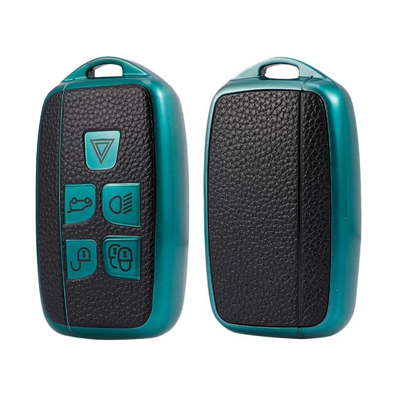 
                  
                    KMH - TPU Leather Pattern Key Cover Compatible with Land Rover and Jaguar 3 Button Smart Key (Pack of 2,Blue-Green)-TPU LEATHER KEY COVER3-kmh-CARPLUS
                  
                