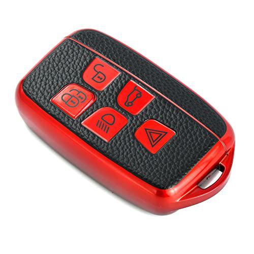 
                  
                    KMH - TPU Leather Pattern Key Cover Compatible with Land Rover and Jaguar 3 Button Smart Key (Pack of 2,Red)-TPU LEATHER KEY COVER-KMH-CARPLUS
                  
                