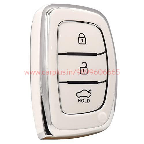 
                  
                    KMH - TPU Siiver Car Key Cover Compatible Hyundai Grand i10 NIOS Asta | Venue | i20 | Aura | Creta | Elantra 3 Button Smart Key Cover-TPU SILVER KEY COVER-KMH-KEY COVER-WHITE-CARPLUS
                  
                