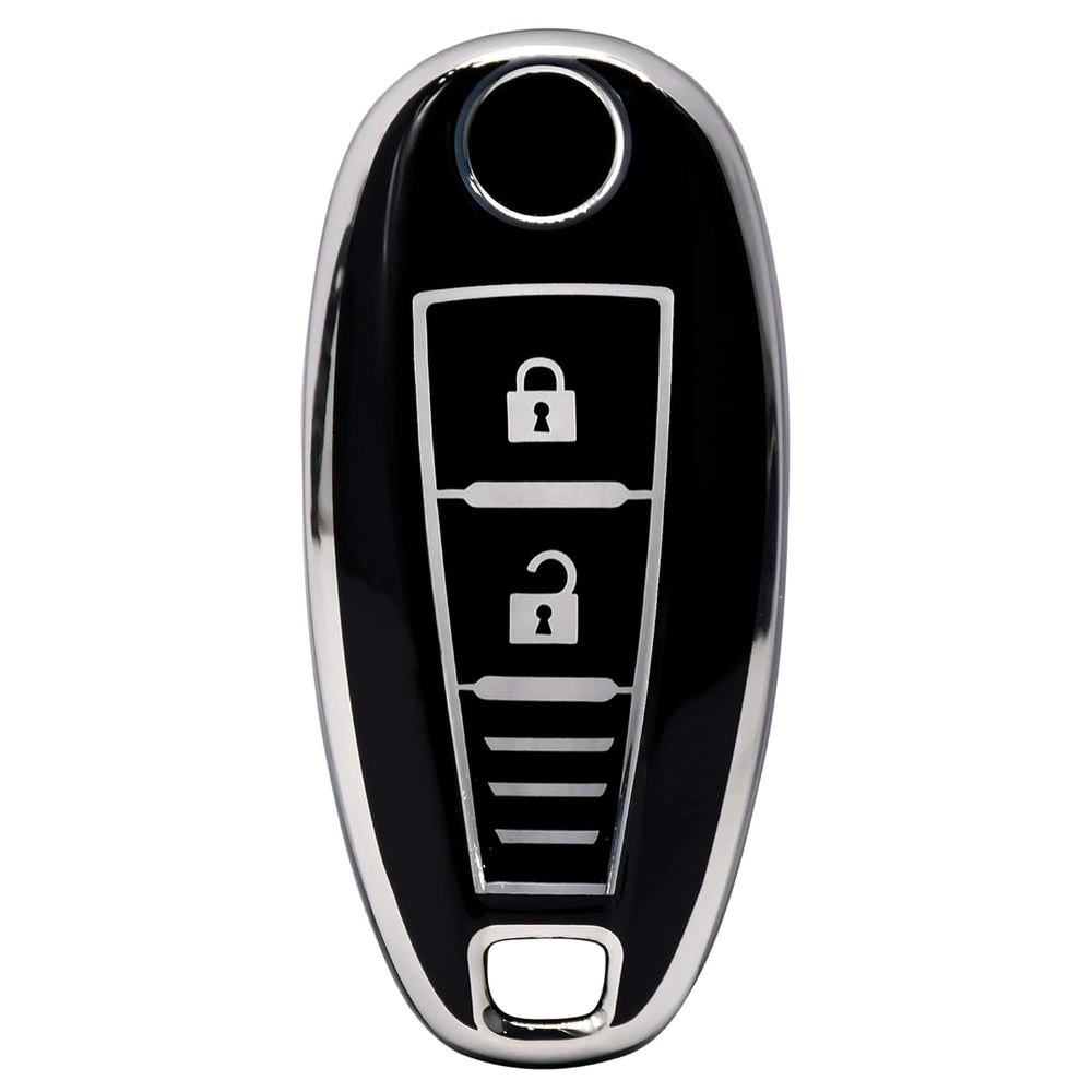 
                  
                    KMH - TPU Silver Car Key Cover Compatible for Maruti Suzuki Baleno | Brezza | Swift| Ignis Compatible with 2 Button Smart Key Cover (Pack of 2, Silver Black)-TPU SILVER KEY COVER-KMH-CARPLUS
                  
                