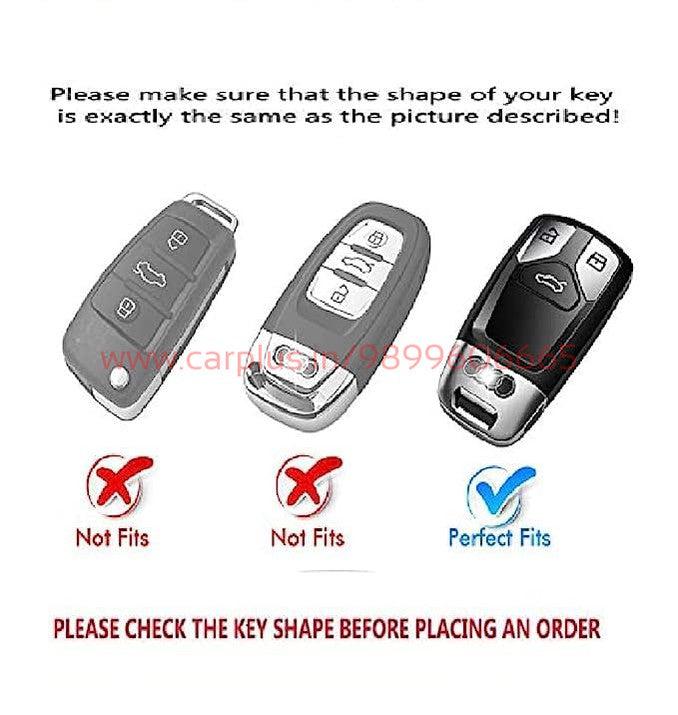 
                  
                    KMH TPU Silver Car Key Cover Compatible with Audi A4 TT TTS Q7 2016 2017 Key Cover(Black)-TPU SILVER KEY COVER-KMH-KEY COVER-CARPLUS
                  
                