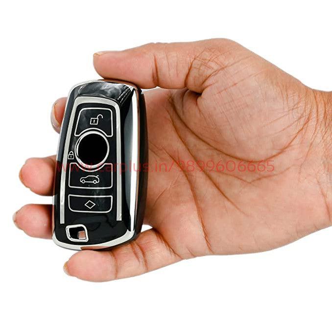 
                  
                    KMH - TPU Silver Car Key Cover Compatible with BMW Push Button Smart Key (Black)-TPU SILVER KEY COVER-KMH-KEY COVER-CARPLUS
                  
                