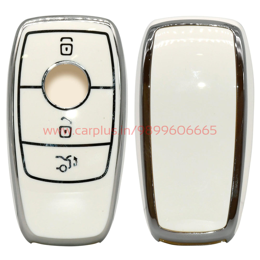 
                  
                    KMH - TPU Silver Car Key Cover Compatible with Benz E Series and S Series Smart Key 3 Button-TPU SILVER KEY COVER-KMH-KEY COVER-White-CARPLUS
                  
                