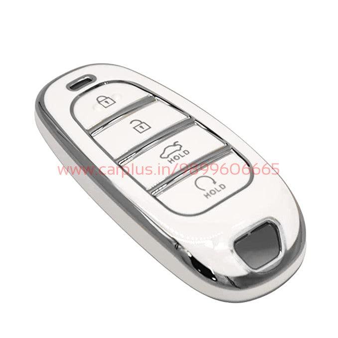 
                  
                    KMH - TPU Silver Car Key Cover Compatible with Hyundai Tucson 2022 4 Push Button Smart Key-TPU SILVER KEY COVER-KMH-KEY COVER-BLACK-CARPLUS
                  
                