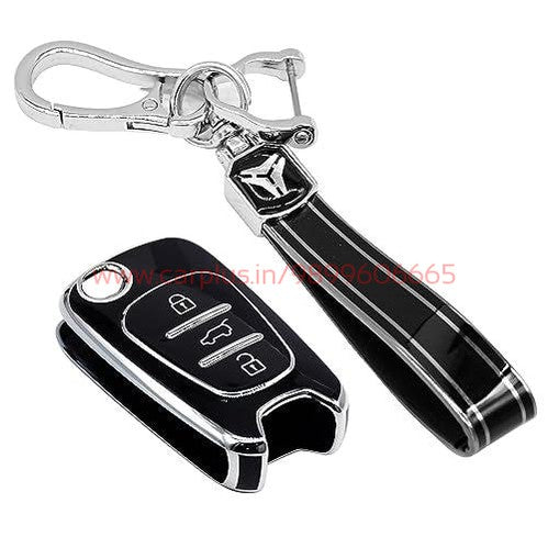 
                  
                    KMH - TPU Silver Car Key Cover Compatible with Hyundai i10, i20 (Old) 3 Push Button Smart Key-TPU SILVER KEY COVER-KMH-KEY COVER-Black with Keychain-CARPLUS
                  
                
