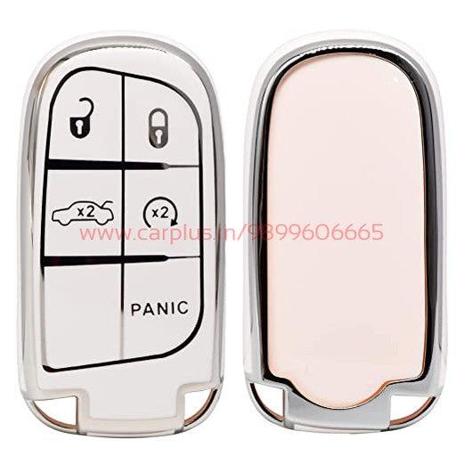 
                  
                    KMH - TPU Silver Car Key Cover Compatible with Jeep 5 Push Button Smart Key-TPU SILVER KEY COVER-KMH-KEY COVER-BLACK-CARPLUS
                  
                