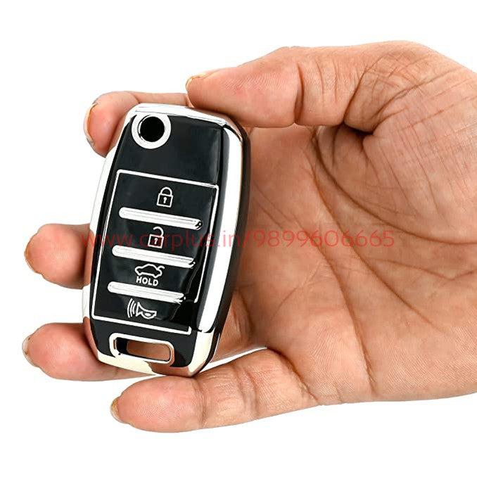 
                  
                    KMH TPU Silver Car Key Cover Compatible with Kia 4 Button Smart Key-TPU SILVER KEY COVER-KMH-KEY COVER-BLACK-CARPLUS
                  
                
