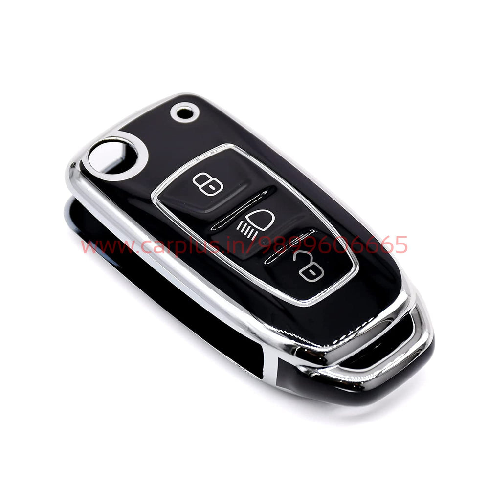 
                  
                    KMH - TPU Silver Car Key Cover Compatible with Tata Tiago| Nexon| Altroz| Safari| Zest | Bolt | Tigor | Punch | Hexa 3 Button Smart Key case-TPU SILVER KEY COVER-KMH-KEY COVER-BLACK-CARPLUS
                  
                