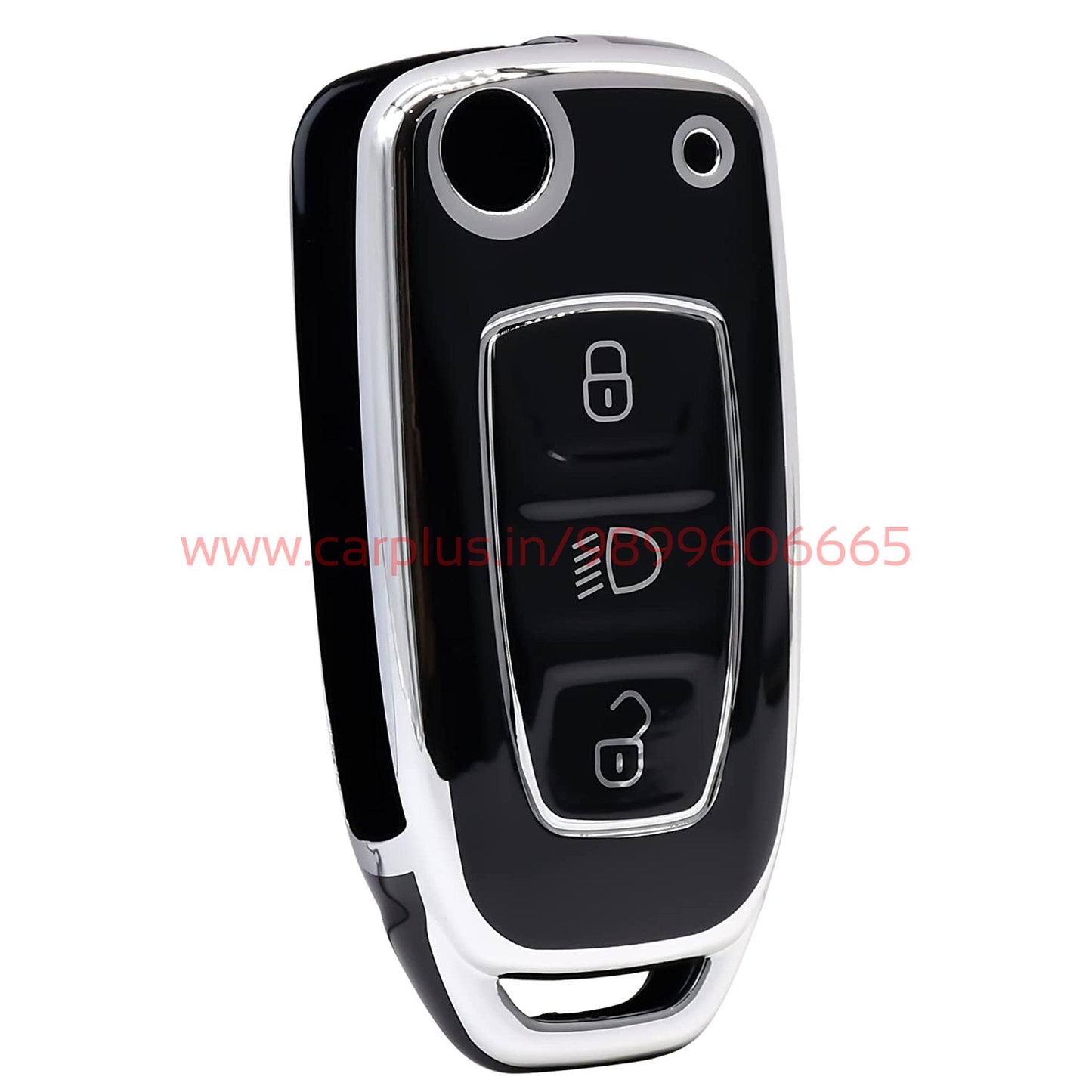
                  
                    KMH - TPU Silver Car Key Cover Compatible with Tata Tiago| Nexon| Altroz| Safari| Zest | Bolt | Tigor | Punch | Hexa 3 Button Smart Key case-TPU SILVER KEY COVER-KMH-KEY COVER-BLACK-CARPLUS
                  
                