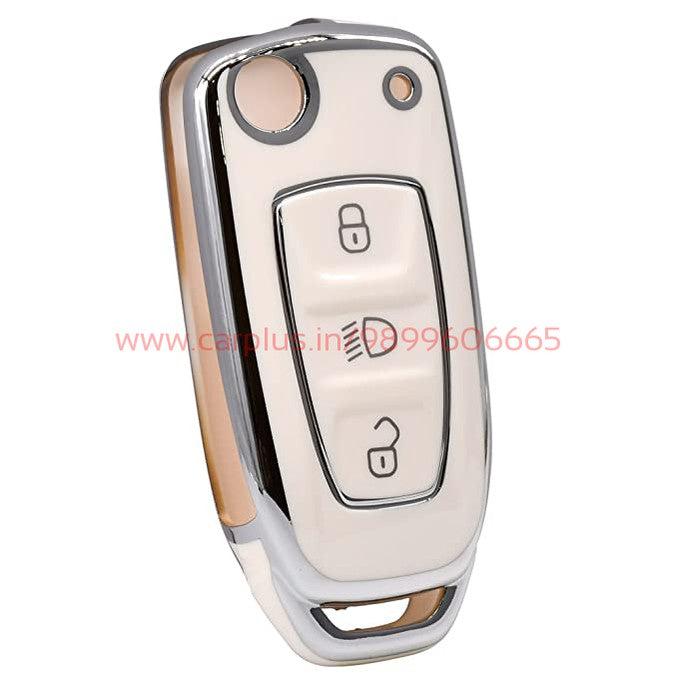 
                  
                    KMH - TPU Silver Car Key Cover Compatible with Tata Tiago| Nexon| Altroz| Safari| Zest | Bolt | Tigor | Punch | Hexa 3 Button Smart Key case-TPU SILVER KEY COVER-KMH-KEY COVER-WHITE-CARPLUS
                  
                