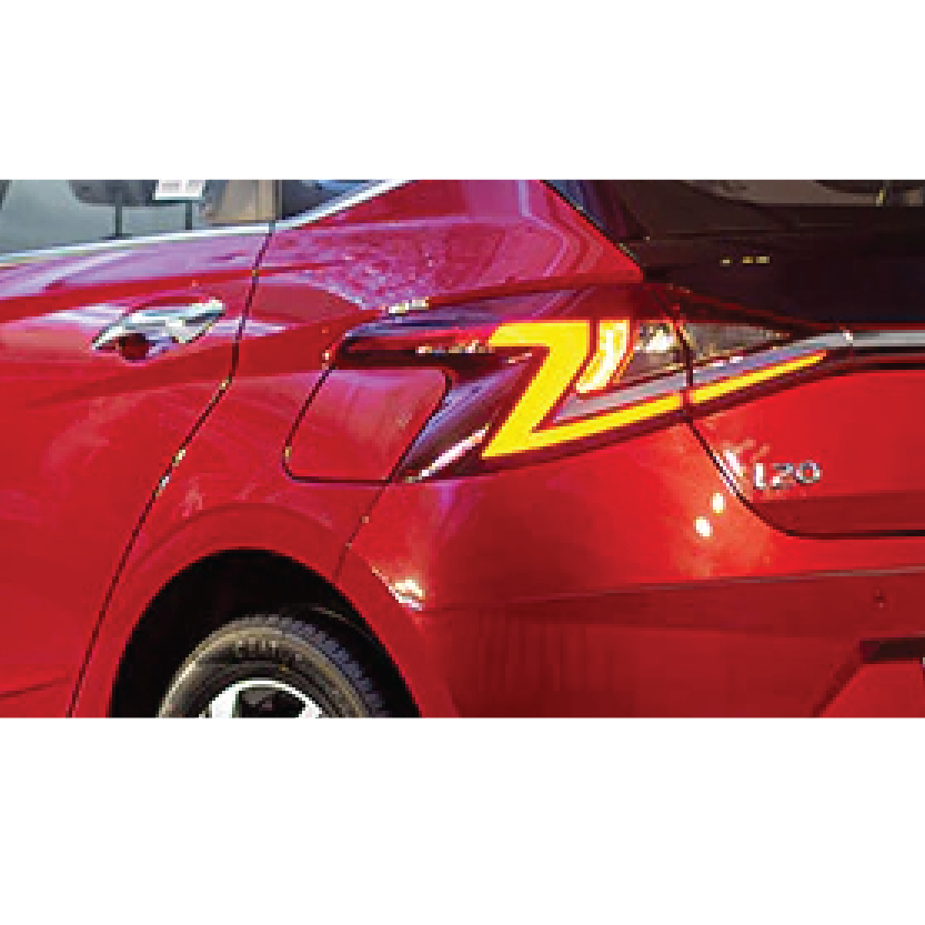 KMH Tail Lamp for Hyundai I20-2020 (RED)-AFTERMARKET TAIL LIGHT-KMH-CARPLUS