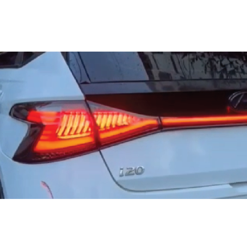 KMH Tail Lamp for Hyundai I20-2020 (SMOKE)-AFTERMARKET TAIL LIGHT-KMH-CARPLUS
