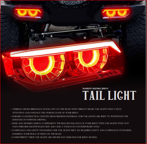 KMH Tail Lamp for Maruti Suzuki Jimny - Wheel Style-AFTERMARKET TAIL LIGHT-KMH-CARPLUS